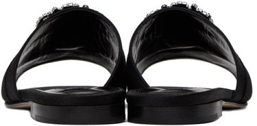 Аксесоари Manolo Blahnik Manolo Blahnik Martamod Satin Slide Sandals with Crystal Embellishment Розово | 218-0049, 4