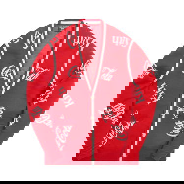 Пуловер KITH x Coca-Cola x Mitchell & Ness Coke Logo Cardigan Червено | MNSWTRKM19027 CREA, 1
