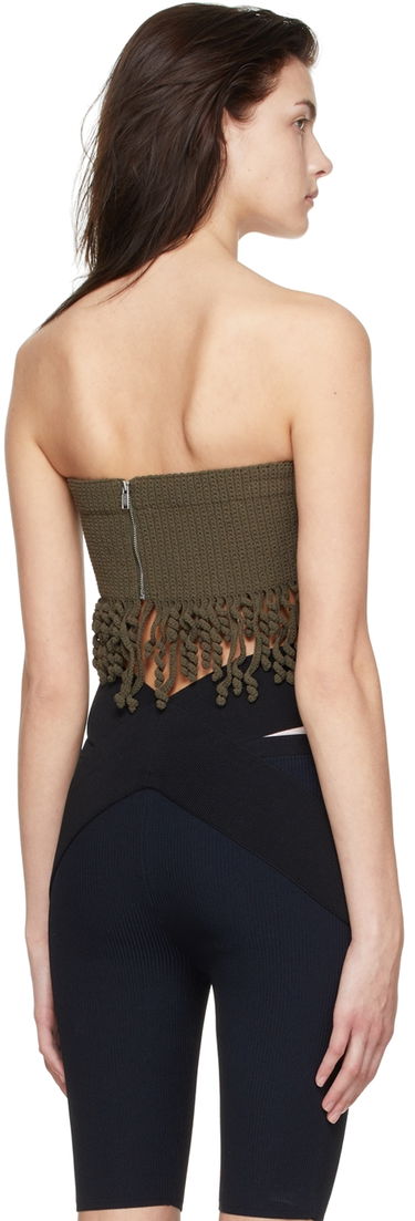 Потник Dion Lee Dion Lee Cotton Fringe Bandeau Зелено | A7572S22, 2