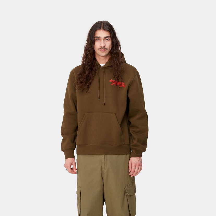 Пуловер Carhartt WIP Hooded Rocky Script Crewneck Кафяво | I033241_1ZD_XX