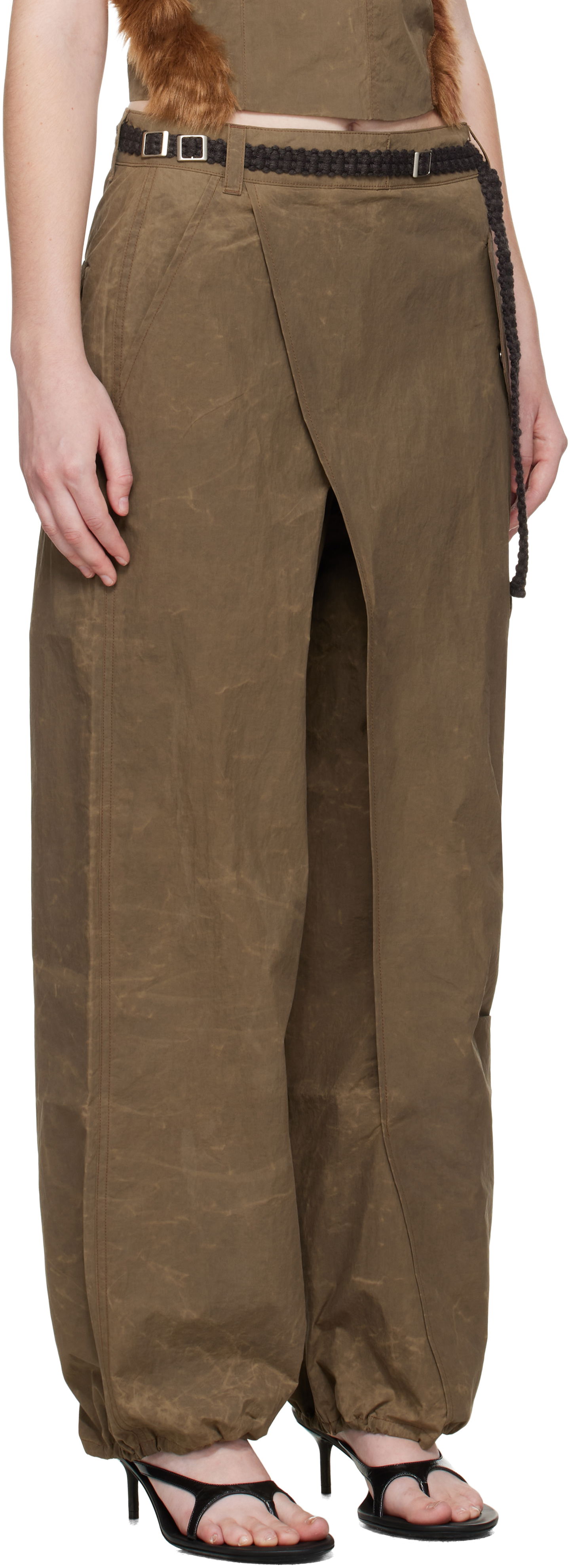Карго панталони Andersson Bell Andersson Bell Wrap Cargo Pants Кафяво | apa843w, 1