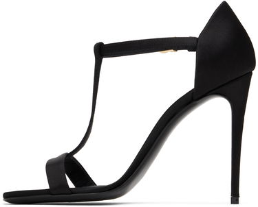 Кецове и обувки Dolce & Gabbana Satin T-Bar Heeled Sandals Черно | CR1766 A7630, 2