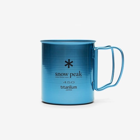 Домашен декор Snow Peak Titanium Single 450 Anodized Mug Синьо | MG-043BL-US