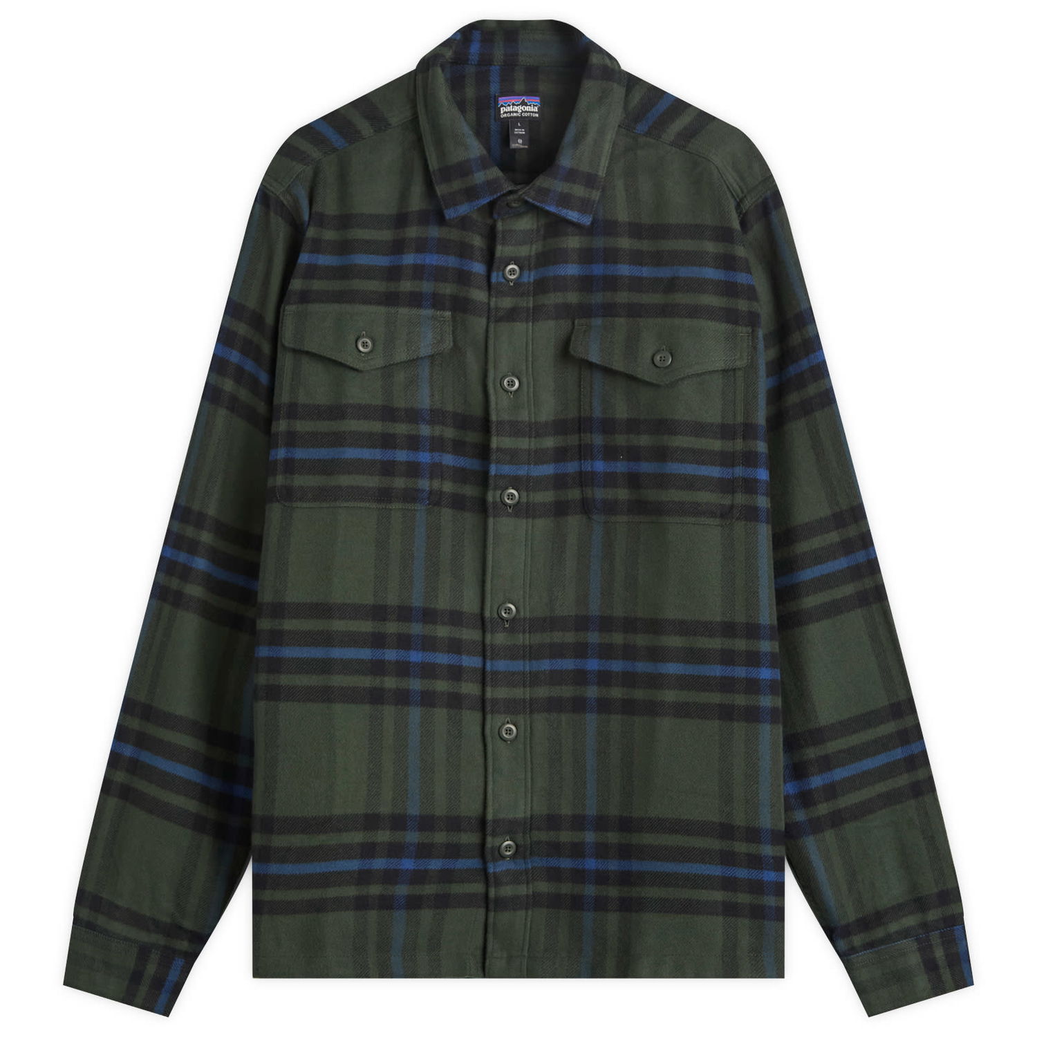 Риза Patagonia Fjord Flannel Shirt, Size Large Зелено | 42401-CODG, 1
