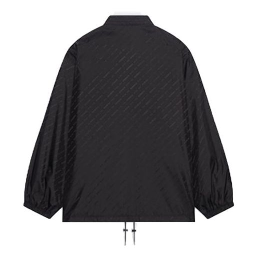 Ветровка Balenciaga Allover Logo Rain Jacket Черно | 681452TKO401000