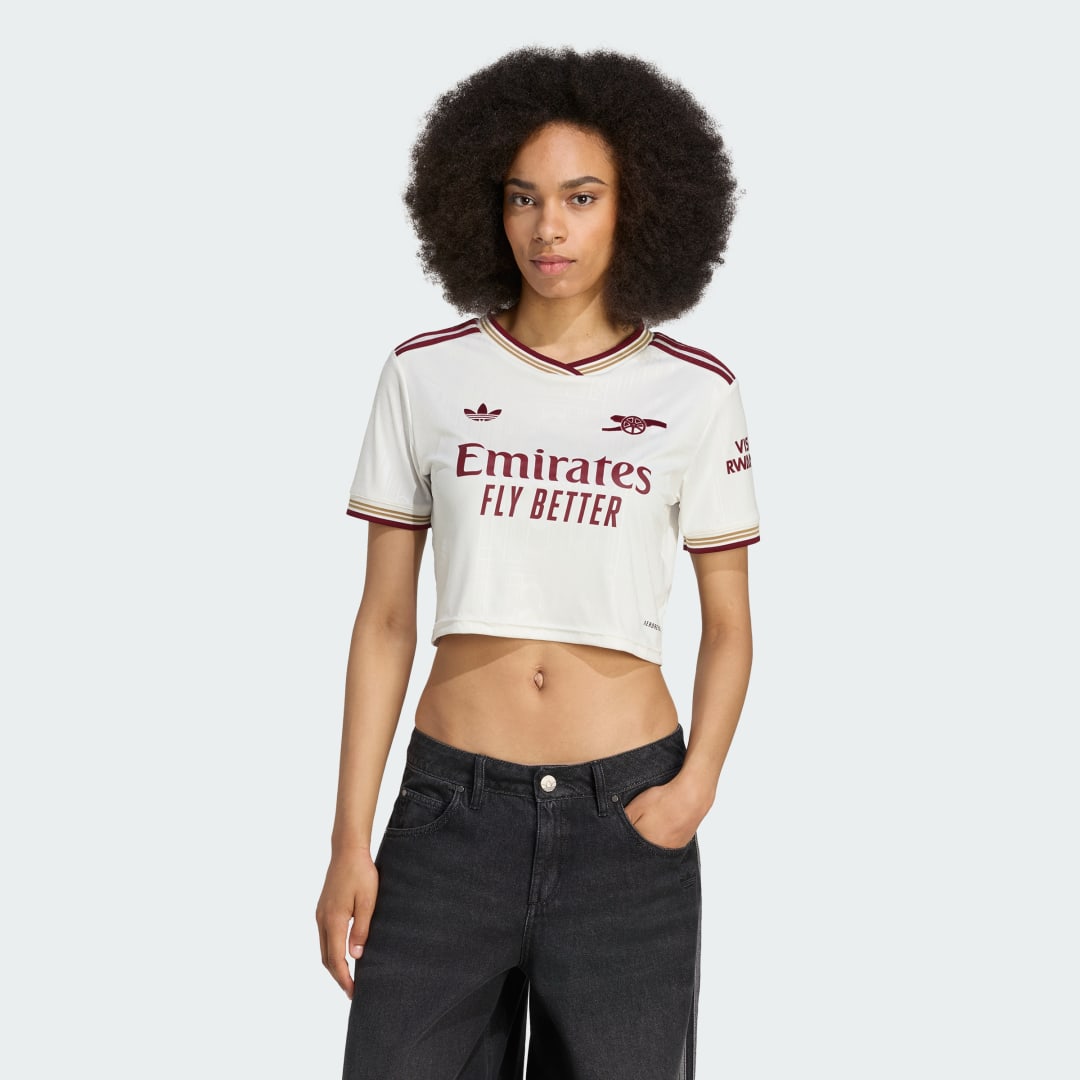 Фланелка adidas Performance Arsenal 25/26 Third Cropped Jersey Бяло | JP4223, 0