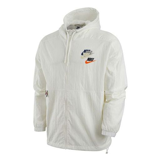 Суитчър Nike Woven Logo Hooded Jacket Бяло | DV3313-133, 0