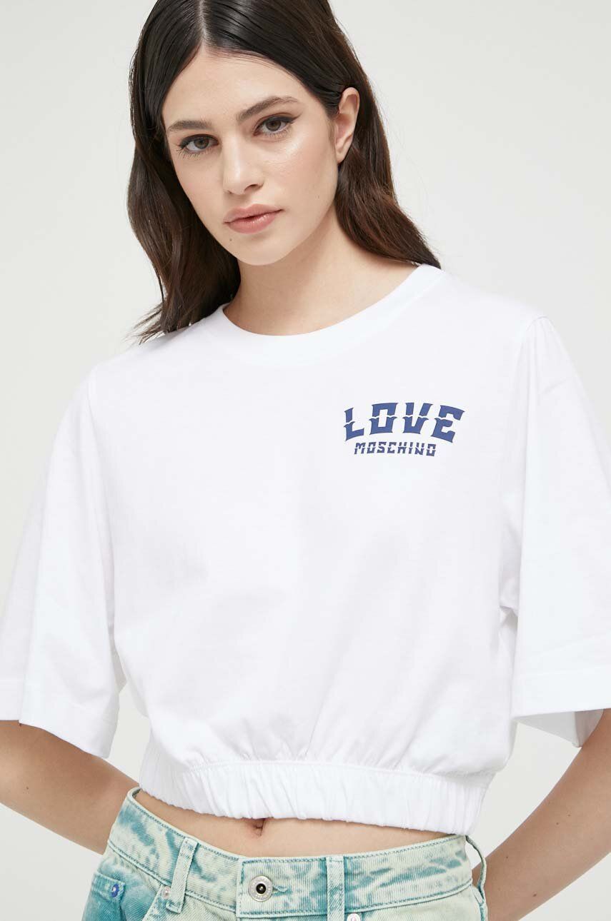 Тениска Moschino Love Cotton T-shirt Бяло | W.4.H97.01.M.3876, 0