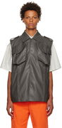 Feng Chen Wang Vented Faux-Leather Vest