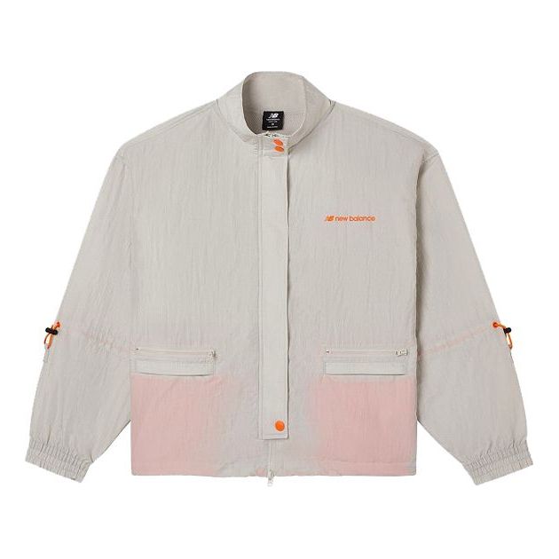 Ветровка New Balance Stand Collar Casual Jacket Бежово | AWJ03360-LG