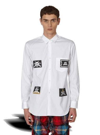 Риза Comme des Garçons Invader Poplin Shirt Бяло | FJ-B032-W22 1