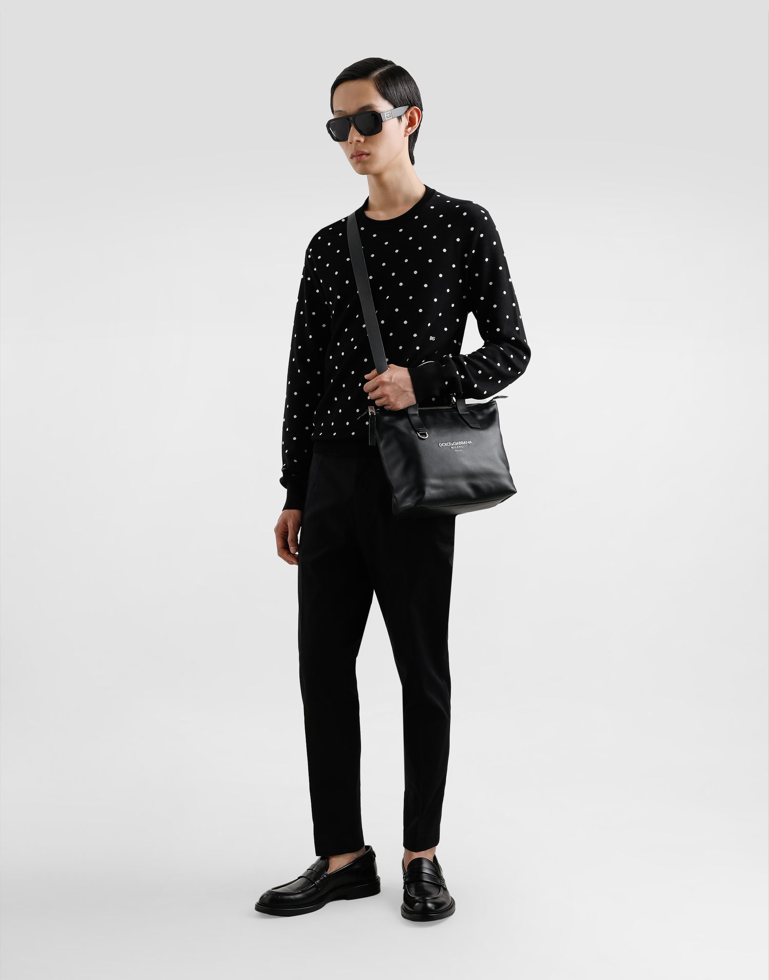 Голяма пазарска чанта Dolce & Gabbana Dolce & Gabbana Calfskin Small Shopper Черно | BM2384A6E4880999, 1