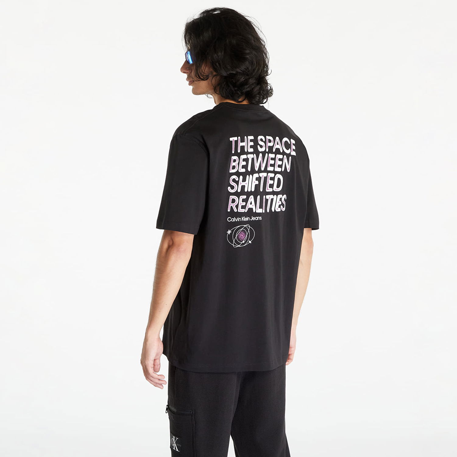 Тениска CALVIN KLEIN Jeans Future Fade Slogan Short Sleeve Tee Black Черно | J30J324012 BEH, 1