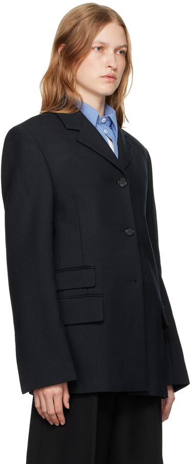 Яке TOTEME TOTEME Straight Single-Breasted Blazer Черно | 244-WRZ0045-FB0061, 3