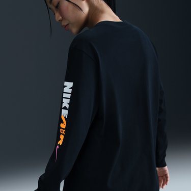 Пуловер Nike Nike Sportswear Long Sleeve Loose Fit Graphic T-Shirt Черно | HF9529-010, 3