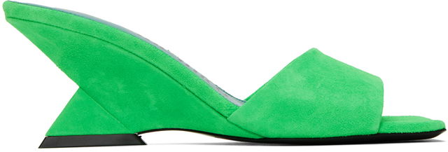 Attico Cheope Suede Wedge Mules