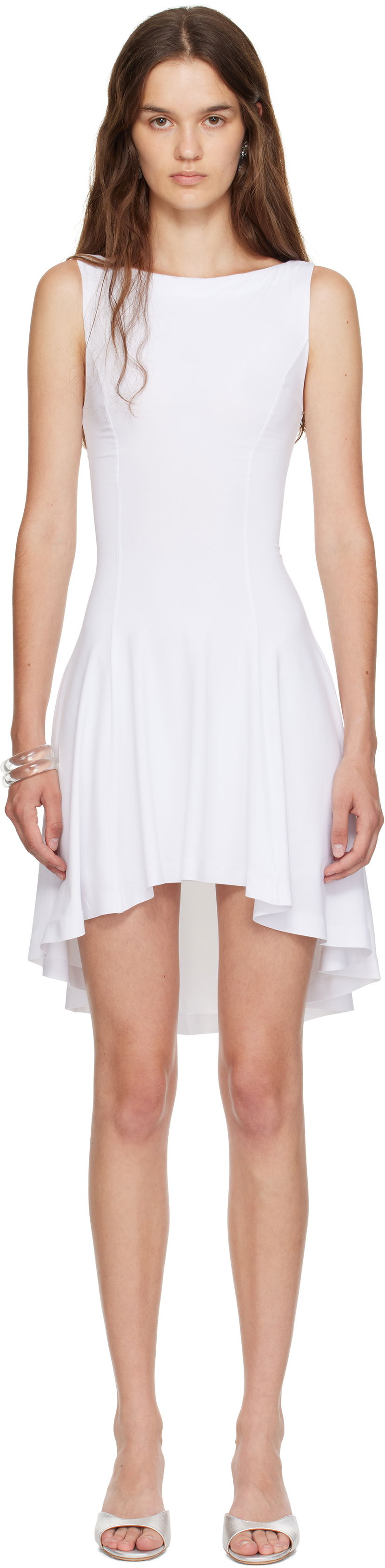 Pокля GUIZIO Guizio Daye Sleeveless Mini Dress Бяло | P25413K012