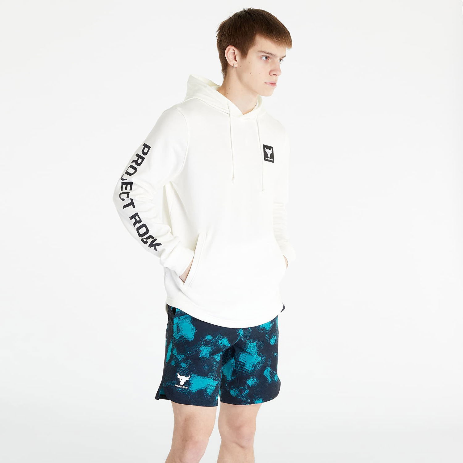 Суитчър Under Armour Project Rock Terry Hoodie Бяло | 1377428-130, 0