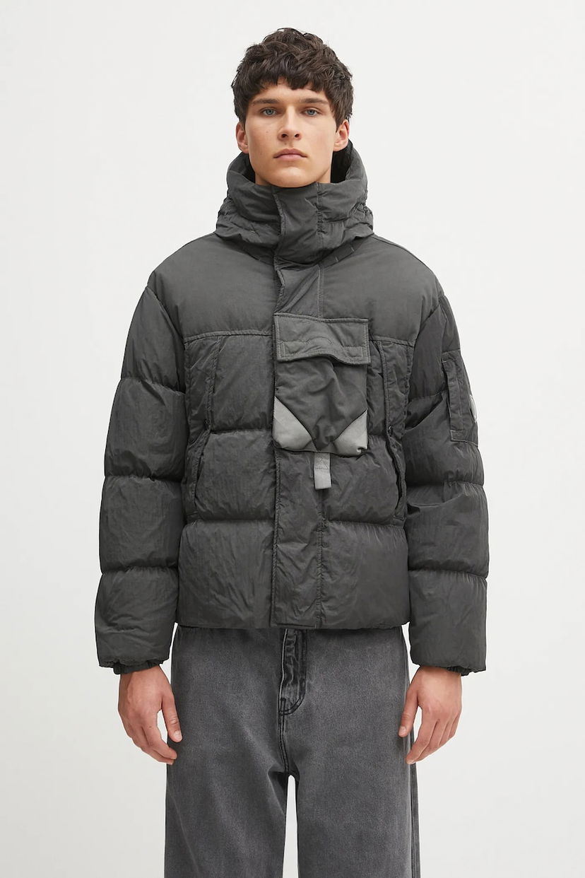 Пухо яке C.P. Company C.P. Company Hooded Puffer Jacket Сиво | 19CMOW013A006369M