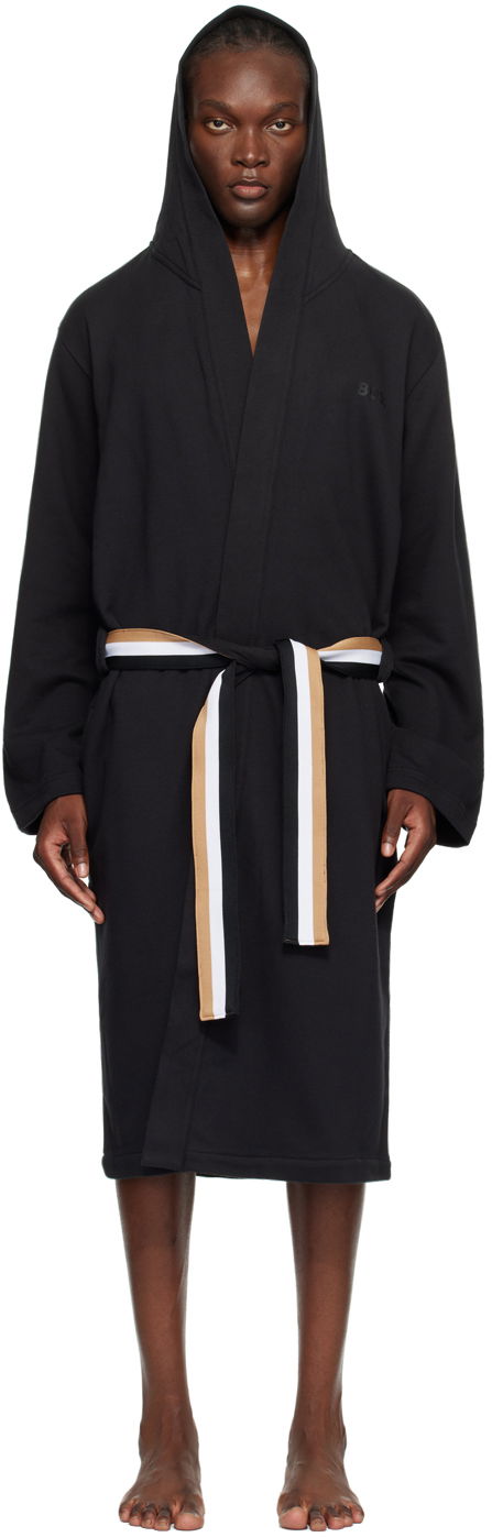 Облекло BOSS Black Hooded Robe Черно | 50503142, 0