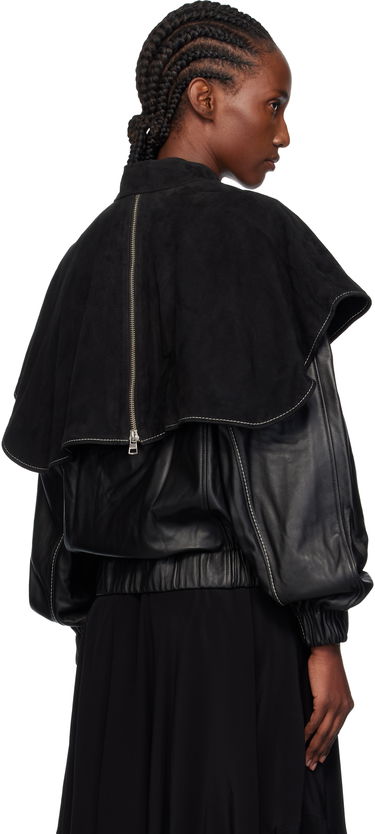 Яке бомбър JW Anderson JW Anderson Oversized Collar Leather Bomber Jacket Черно | LJ0057-LT0122, 2