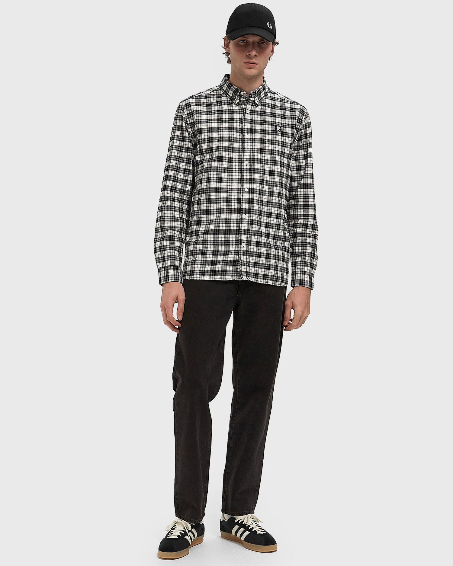 Риза Fred Perry Tartan Oxford Button-Down Shirt Черно | M1743-560, 1