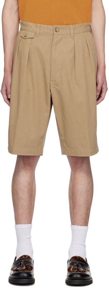 Къси панталони BEAMS Beams Plus 2 Pleats Shorts Бежово | 3825-0067-874, 0
