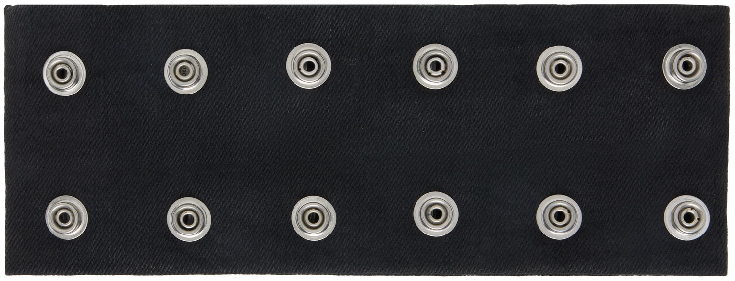 Колие Rick Owens DRKSHDW Concordians Strobe Snap-Button Neck Band Choker Металик | DA02E7475 BW, 1