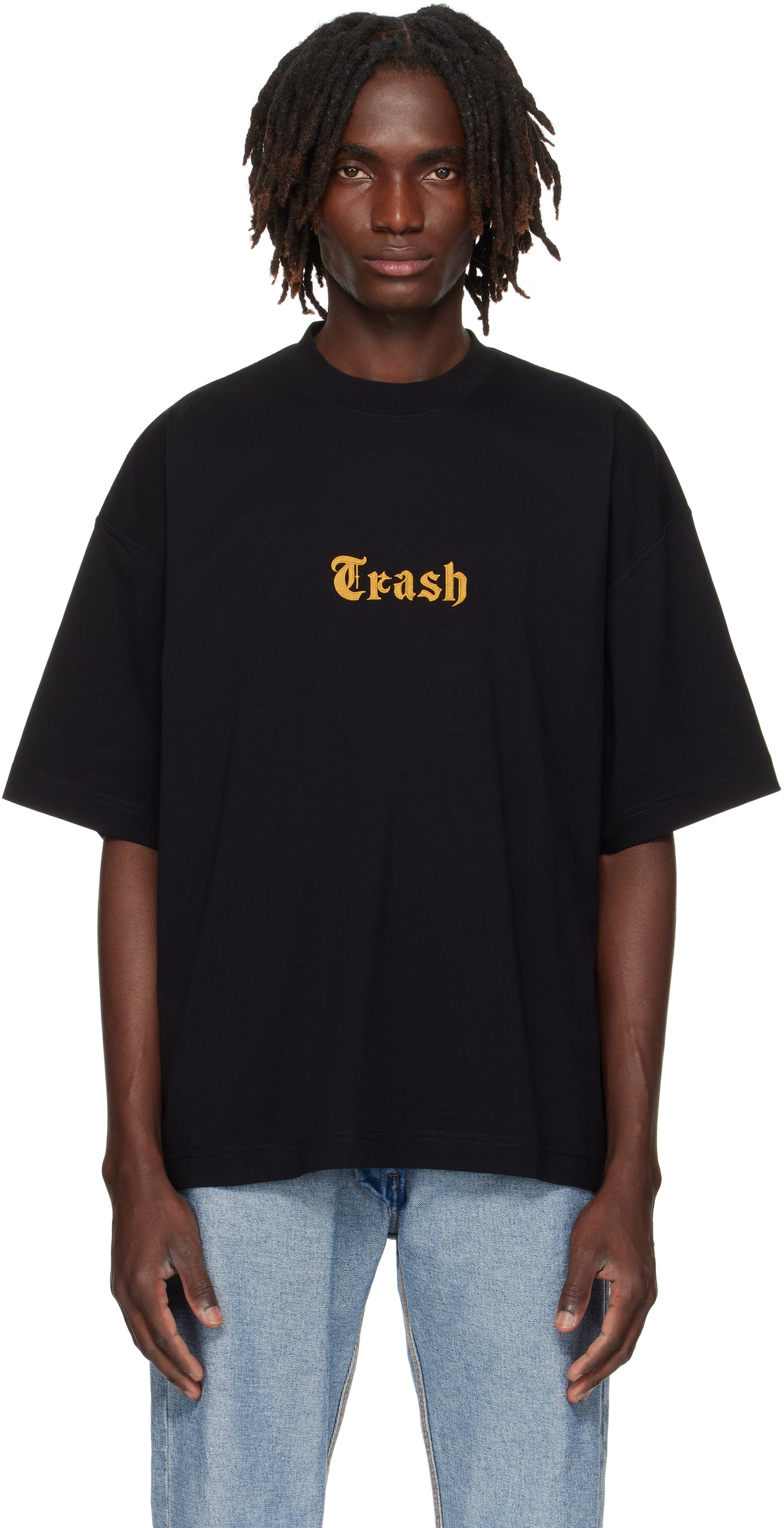 Тениска VETEMENTS VETEMENTS 'Trash' Embroidered T-Shirt Черно | UH76TR540B, 0
