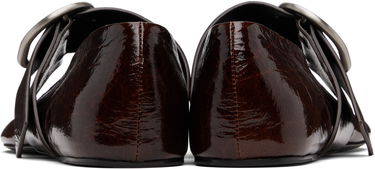 Кецове и обувки Jil Sander Jil Sander Crackled Ballerina Flats Кафяво | J15WZ0031_P8297, 1