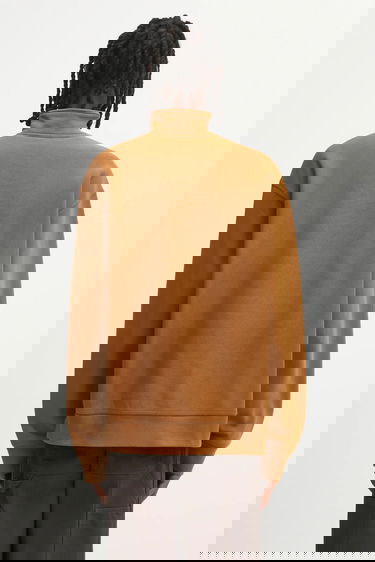 Суитчър Carhartt WIP Half Zip American Script Sweatshirt Кафяво | I027014.HZXX, 2