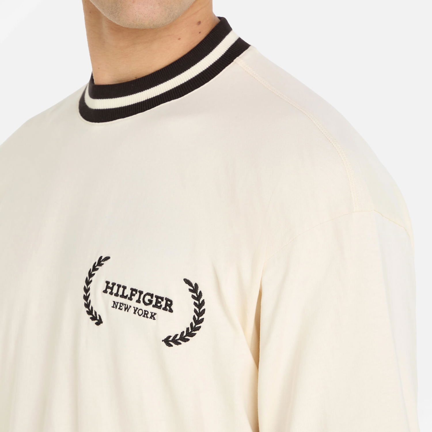 Тениска Tommy Hilfiger Lauren Tipped Cotton Logo Бежово | MW0MW33681AEF, 0