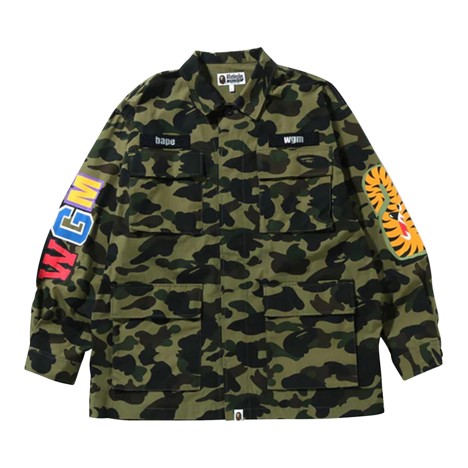 Риза BAPE 1st Camo Shark Relaxed Fit Military Shirt Зелено | 1I30 131 013 GREEN, 1