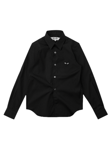 Риза Comme des Garçons PLAY Black Heart Button Up Shirt Черно | az b003 051 1