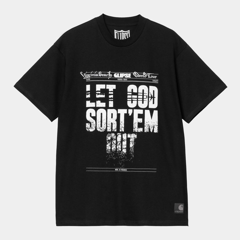 Тениска Carhartt WIP Clipse Virginia Beach World Tour 'LET COD SORT'EM OUT' S/S T-Shirt Черно | I035162_5