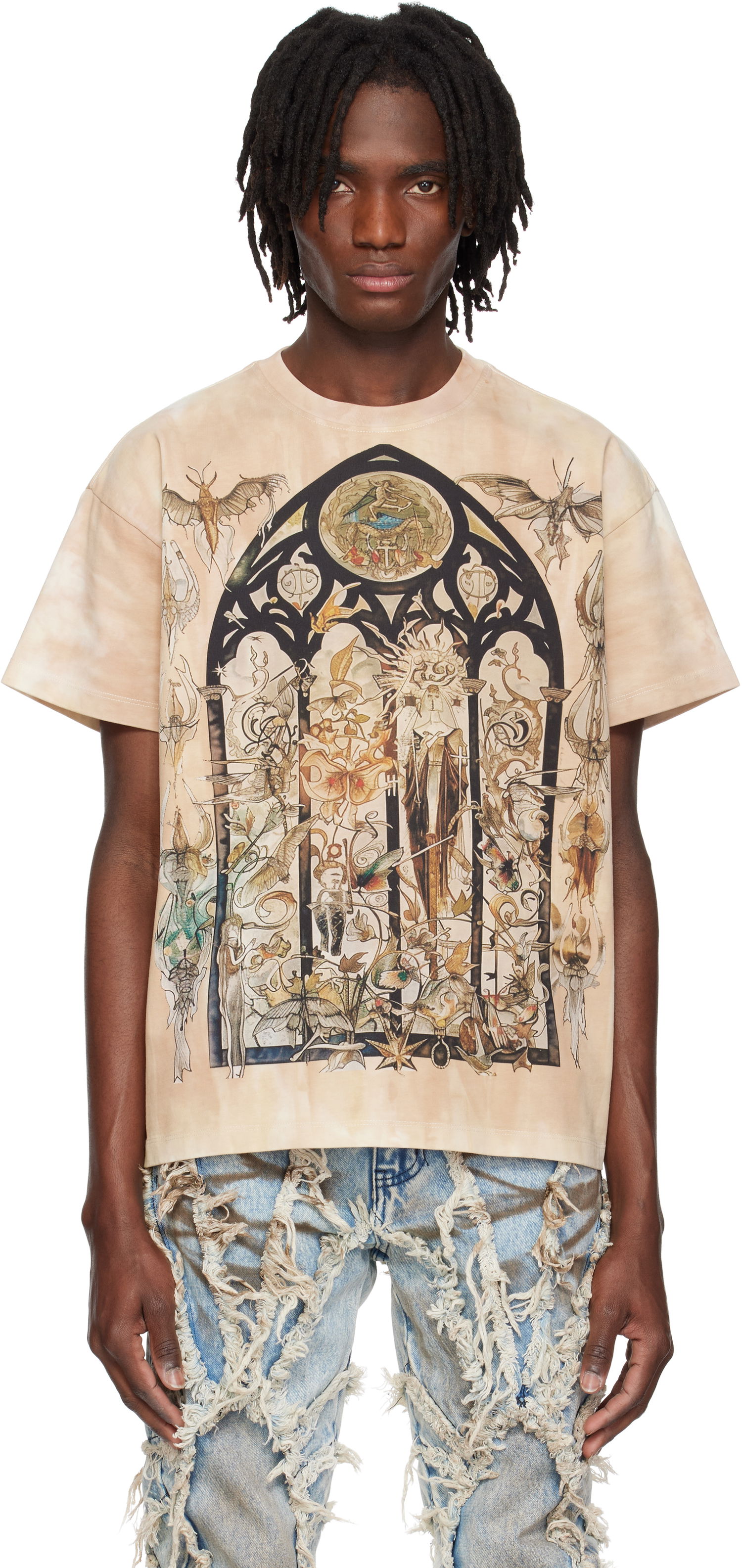 Тениска Who Decides War Who Decides War Gleaming Graphic Short Sleeve T-Shirt Бежово | 1110230022SS25, 0
