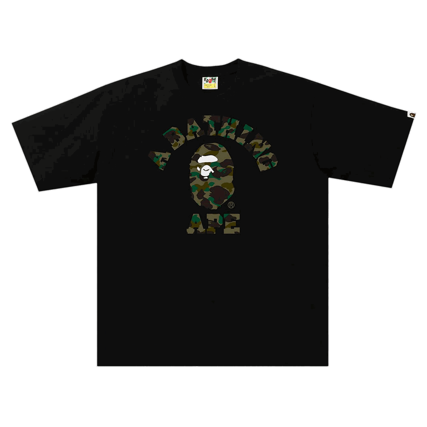 Тениска BAPE 1st Camo College Relaxed Tee Черно | 1H30 110 009 BLACK GREEN, 0