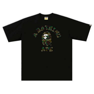 Тениска BAPE 1st Camo College Relaxed Tee Черно | 1H30 110 009 BLACK GREEN, 0