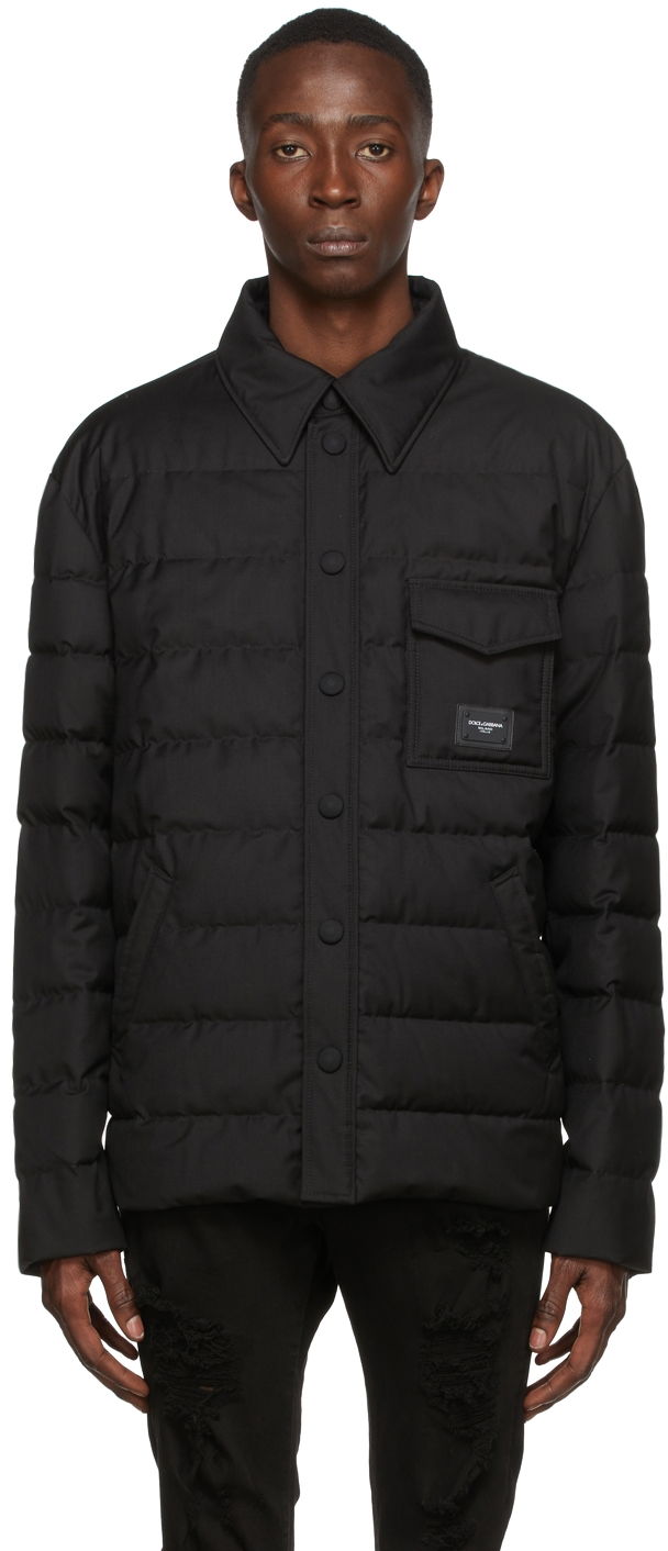 Яке Dolce & Gabbana Black Down Quilted Jacket Черно | G9VD6T FUSNU