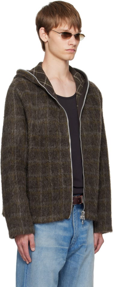Суитчър OUR LEGACY Our Legacy Mohair Zip Hoodie Кафяво | M4256FD, 3