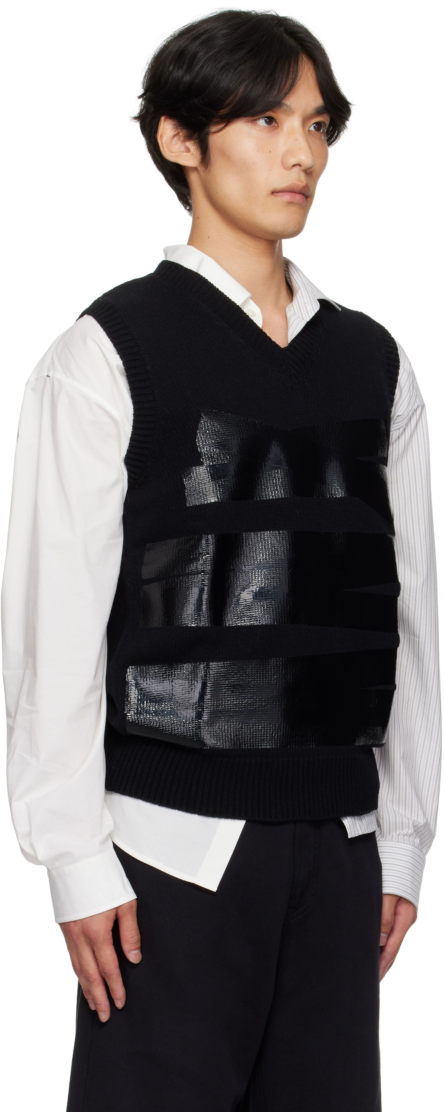 Жилетка Maison Margiela MM6 Maison Margiela Taped Knit Vest Черно | SH2FB0022 M13167, 1