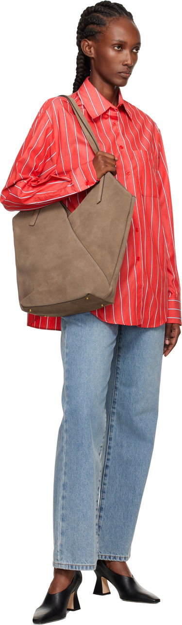 Голяма пазарска чанта rag & bone Rag & Bone Alix Suede Tote Bag Кафяво | SD100823, 3