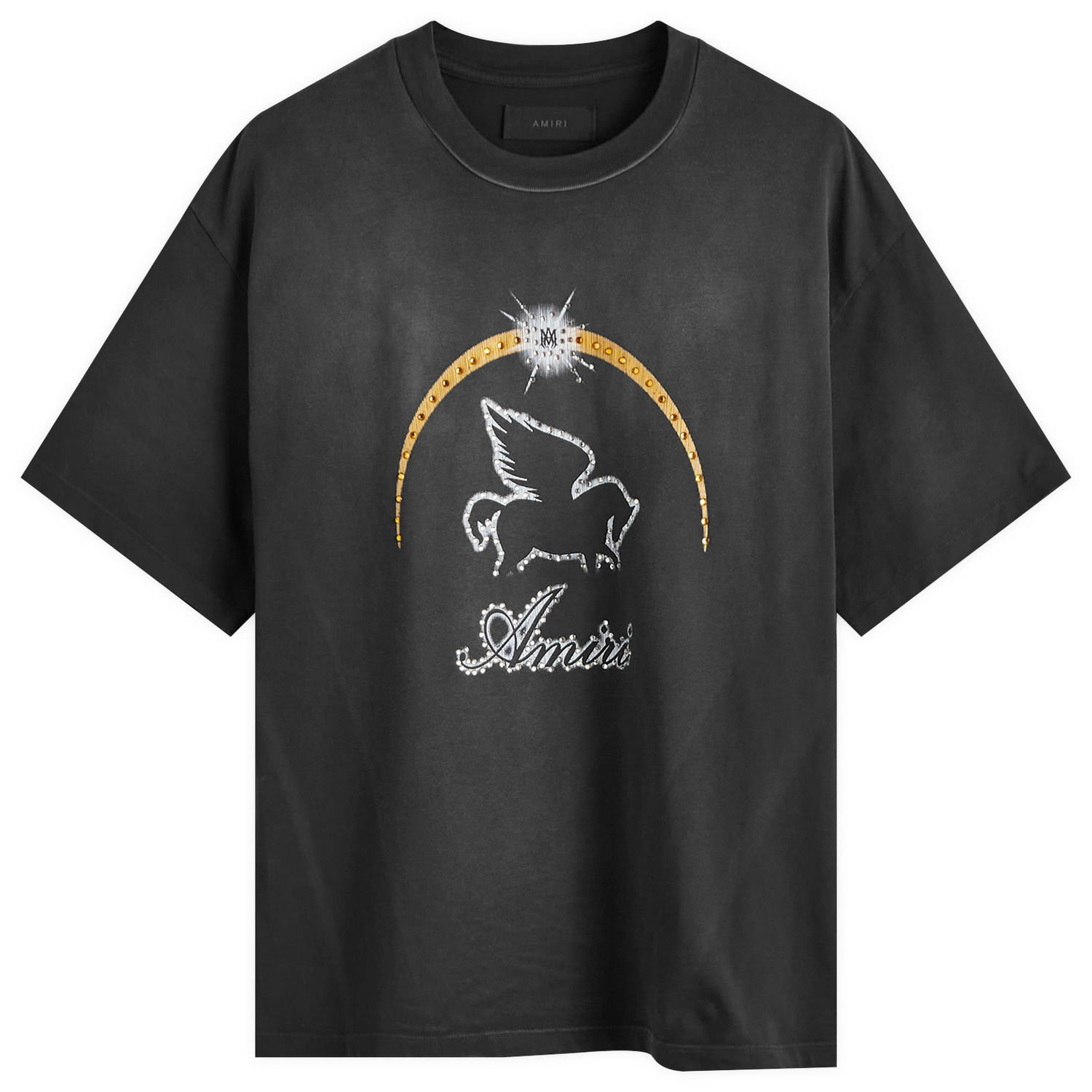 Тениска AMIRI Crystal Pegasus Graphic T-Shirt Черно | AWJYTE1053, 0