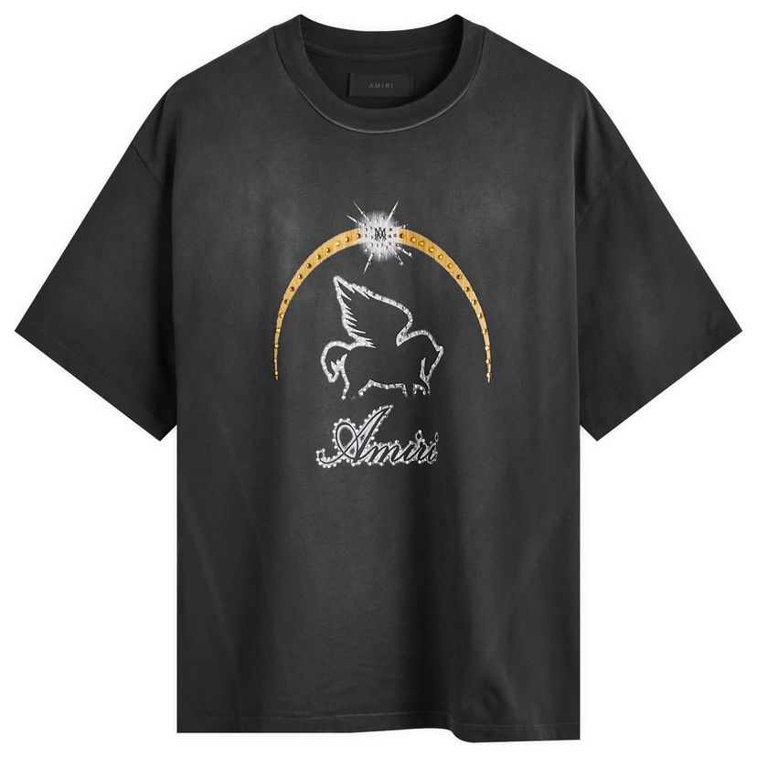 Тениска AMIRI Crystal Pegasus Graphic T-Shirt Черно | AWJYTE1053