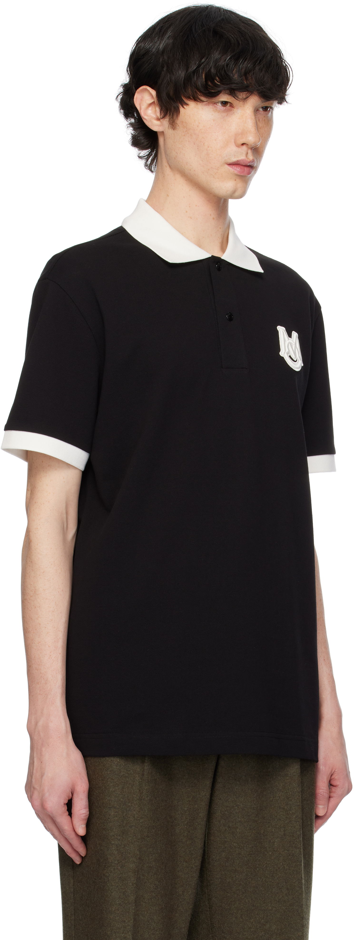 Поло тениска Moncler Archivio Short Sleeve Polo Черно | K10918A0000589A16, 1