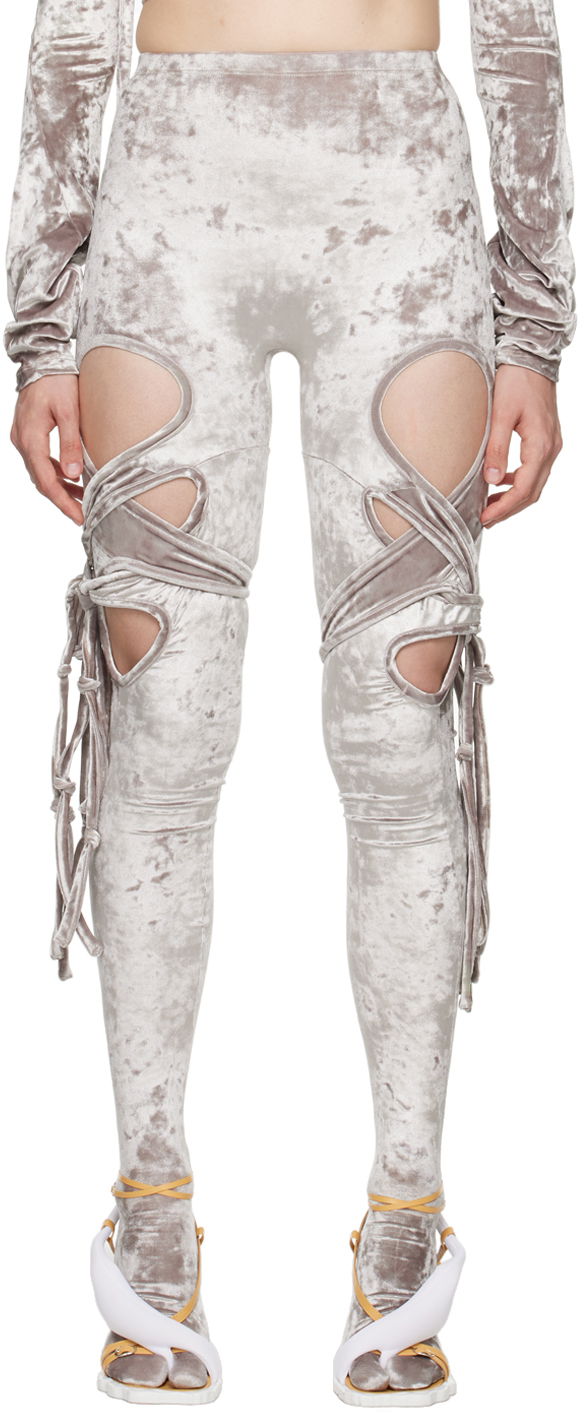Клинове Ottolinger Ottolinger Velvet Tabi Leggings Сиво | 403003, 0