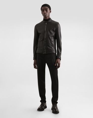 Яке Dolce & Gabbana Dolce & Gabbana Zip Closure Leather Jacket Черно | G9BUGLGJ744N0000, 1