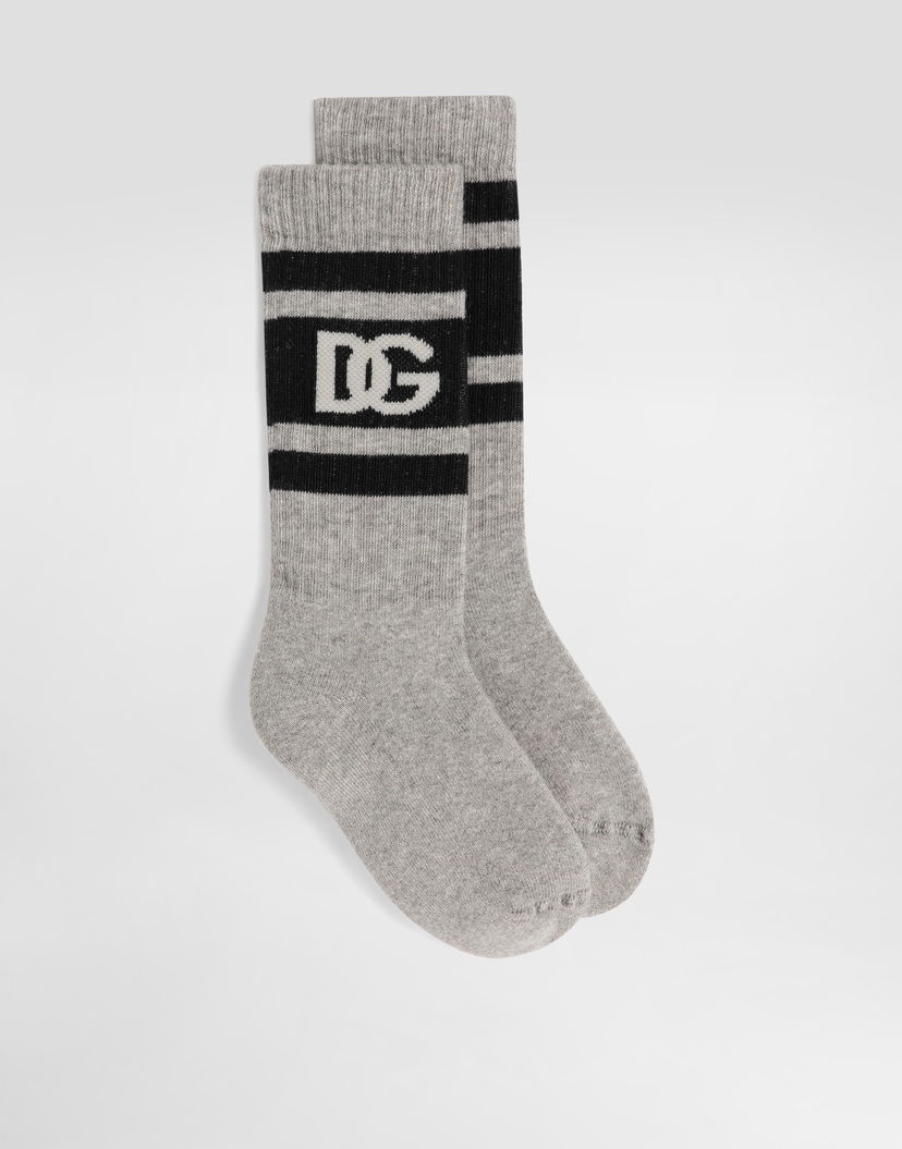 Чорапи Dolce & Gabbana Dolce & Gabbana Logo Cotton Blend Socks Сиво | LBKAC5JBCH6N9864