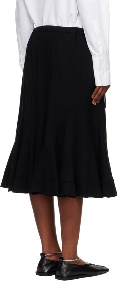 Пола Yohji Yamamoto Yohji Yamamoto Eringi Midi Skirt Черно | FM-S50-102, 2