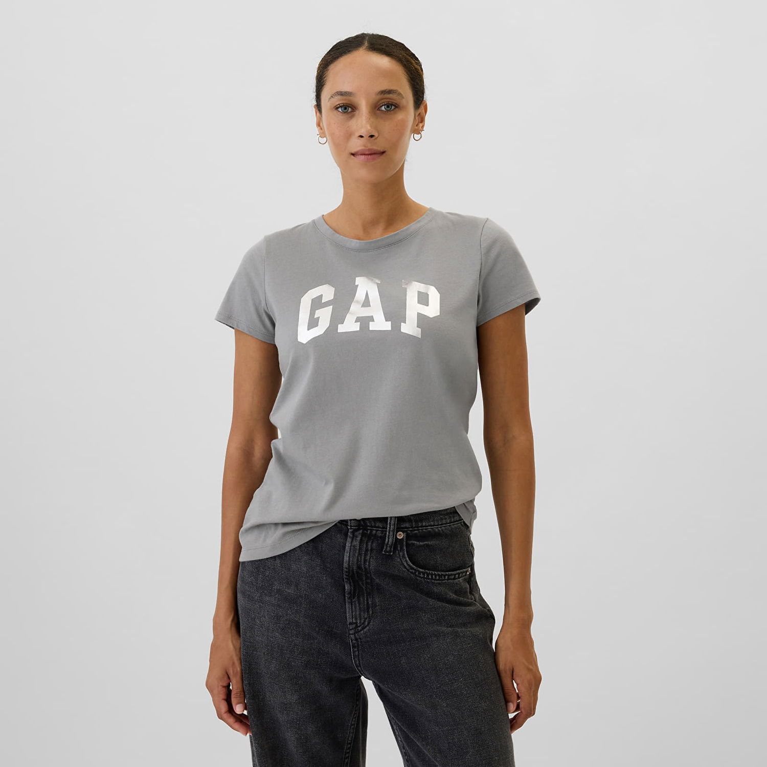 Тениска GAP T-shirt Logo Shortleeve Tee Pilot Grey L Сиво | 541948-00, 0